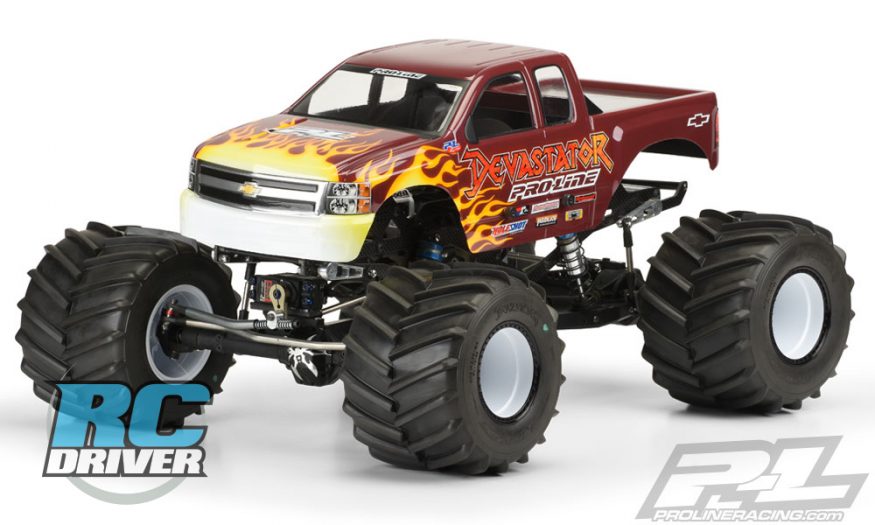 2007 Chevy Silverado Clear Body for Solid Axle Monster Truck from Pro-Line