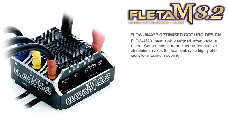 FLETA M8.2 Competition 18th Scale Brushless ESC 180A Black_3