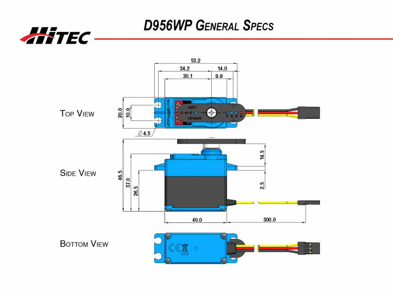 Hitec D956WP waterproof servo RC Driver