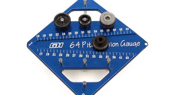 GH Hobby Aluminum 48P/64P Pinion Gauge/Camber Gauge