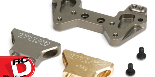 TLR - Aluminum Mid Motor Rear Camber Plate with Brass and Aluminum Tower for 22 Series Vehicles