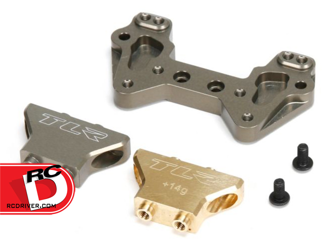 TLR Aluminum Mid Motor Rear Camber Plate with Brass and Aluminum Tower