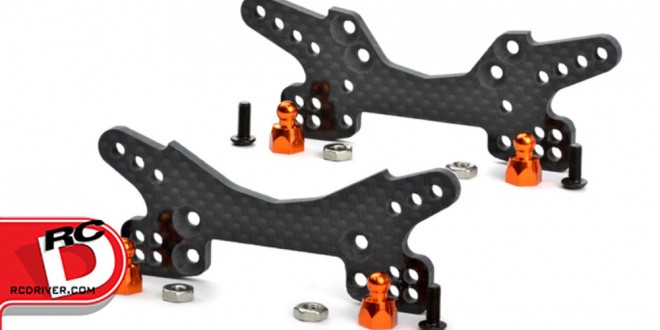 Exotek Front and Rear Carbon Fiber Shock Towers for HPI Sprint 2
