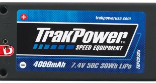 TrakPower has 16 new high End LiPo batteries that are sure to impress. Available in 1S 3.7V, 2S 7.4V and 4S 14.8V with discharge rates ranging between 50C and 100C