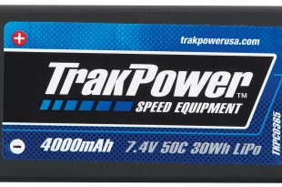 TrakPower has 16 new high End LiPo batteries that are sure to impress. Available in 1S 3.7V, 2S 7.4V and 4S 14.8V with discharge rates ranging between 50C and 100C