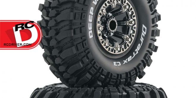 Duratrax - Deep Woods CR C3 Compound Mounted 2.2 Crawler Tires on Black Chrome Wheels