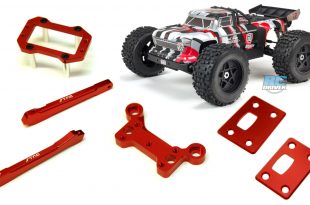STRC aluminum option parts for the Arrma Outcast 6S