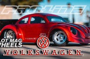 Pro-Line Volkswagen Drag Bug Clear Body and Slot Mag Drag Spec Wheels
