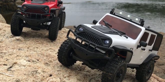 RC Car Crawling On A Rocky Beach