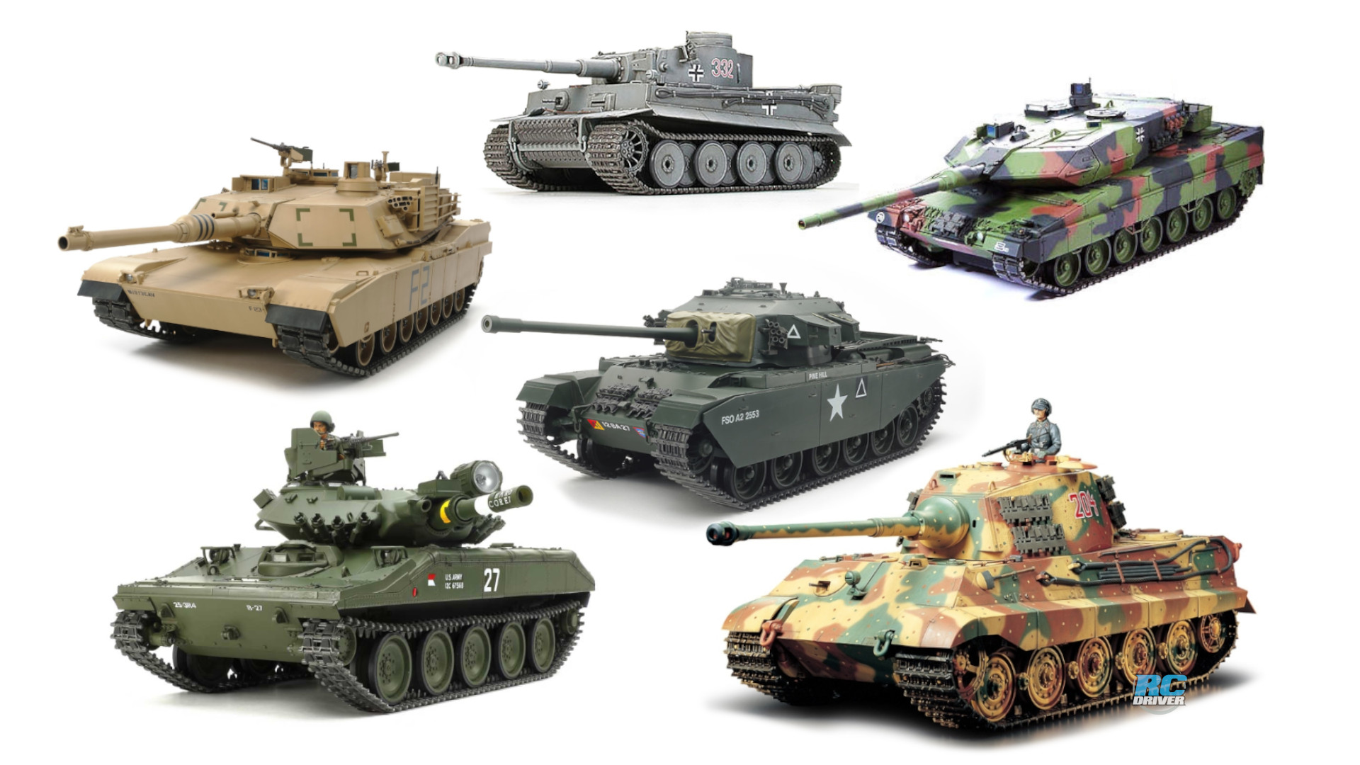 Tamiya’s Current 1/16-Scale Full Option RC Tank Line-up