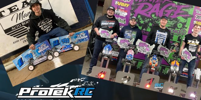 Protek RC’s Adam Drake And CJ Jelin Stand On Top Of The Box