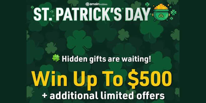 AMain Hobbies Launches St. Patrick’s Day Hidden Coupon Hunt