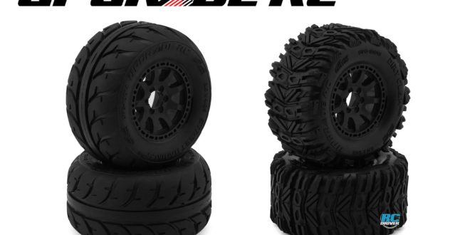 UpGrade RC 2.2” Pre-Mounted Tires For Traxxas Mini Maxx & Mini XRT