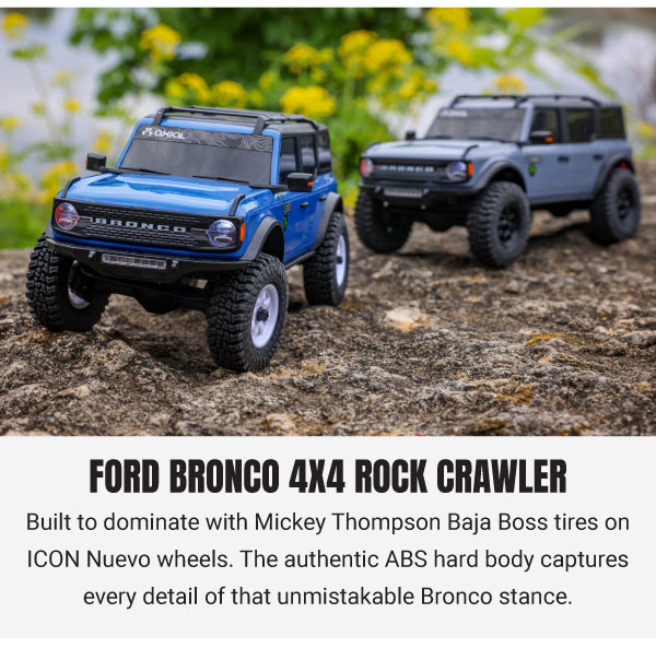 Axial SCX30 1/30-scale Jeep Wrangler And Ford Bronco