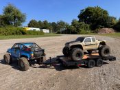 Axial SCX10 Flatbed Vehicle Trailer: Scale Looks and Trail Utility for Your RC Crawler Axial SCX10 Flatbed Vehicle Trailer