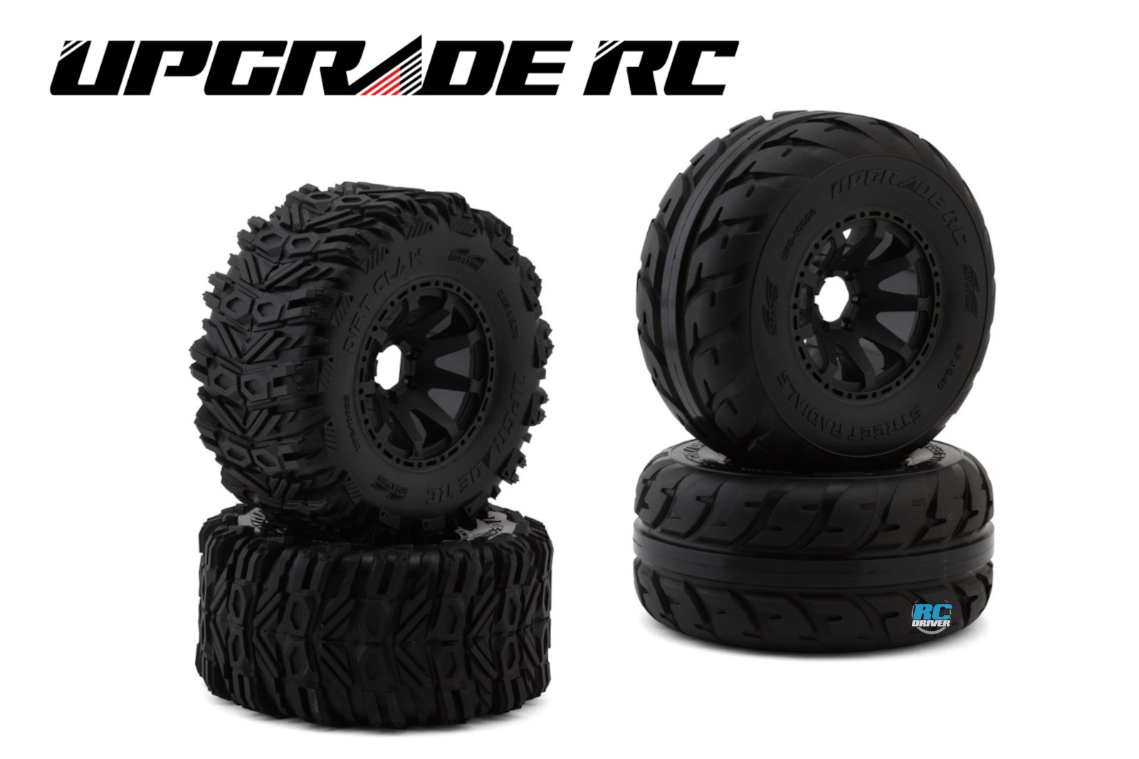 UpGrade RC 2.9” Pre-Mounted Belted Tires For Traxxas & Arrma