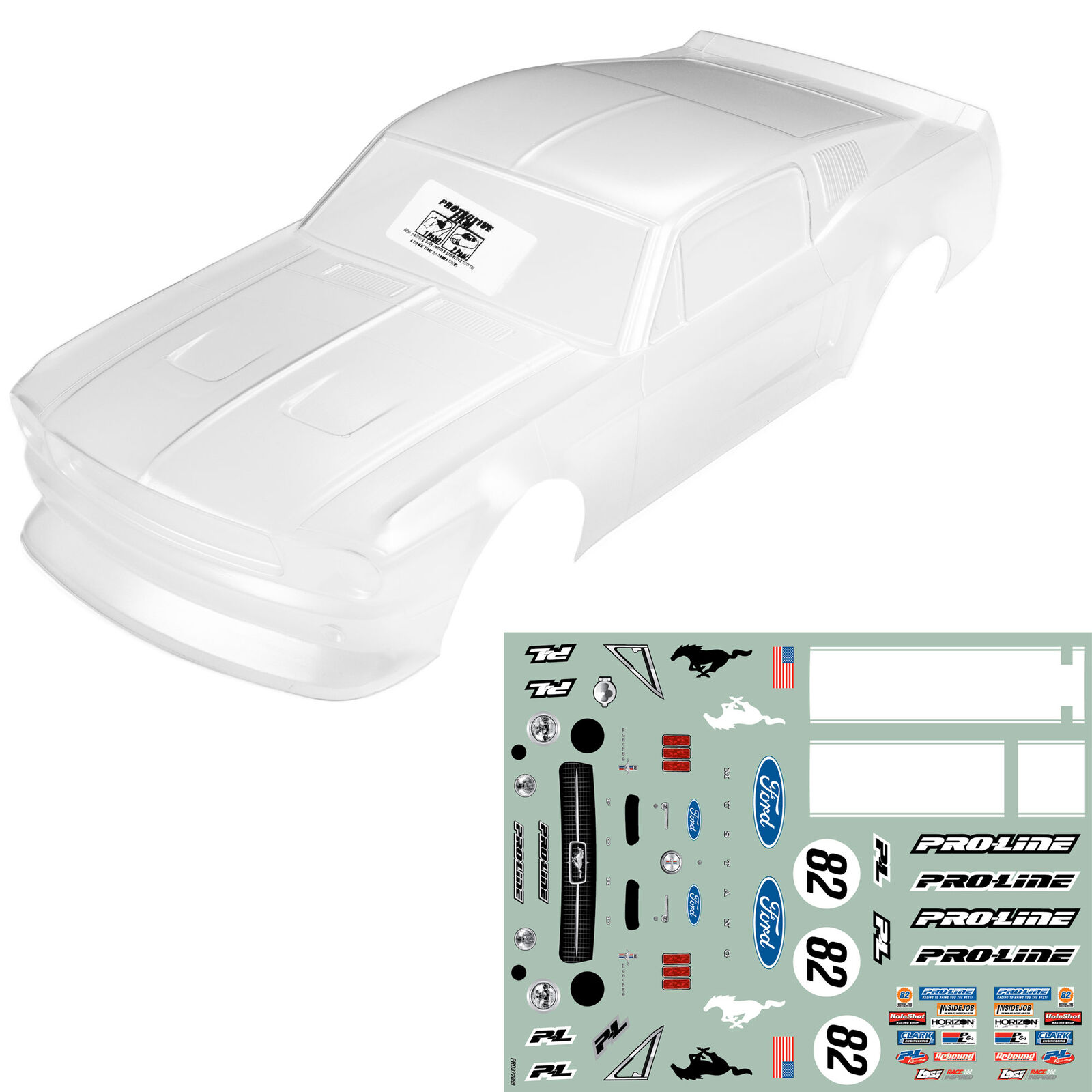 Pro-Line 1968 Chevy Camaro and 1968 Ford Mustang Pre-Cut VTA Bodies For The Losi NASCAR Race Car